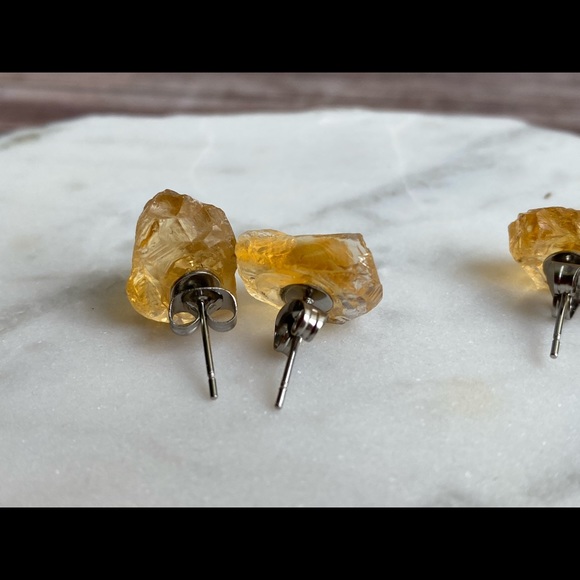 Citrine Gemstone Earrings - Picture 4 of 4